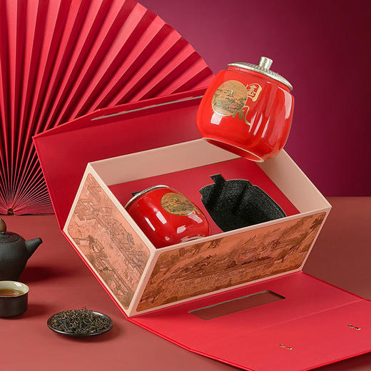 【祥云瑞彩】去寻 微信会员专享 高端红茶礼盒 武夷山 特级蜜香金骏眉 大气茶礼 净含量250g 商品图3