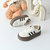经典鲨2025年冬季专柜新品牛皮革圆头系带加绒休闲德训鞋女KW313-558181 商品缩略图1