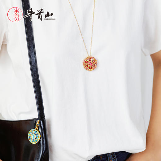 牛首山文创六字真言祈愿笔锌合金笔头可拆卸吊坠中性笔文具礼盒 商品图2