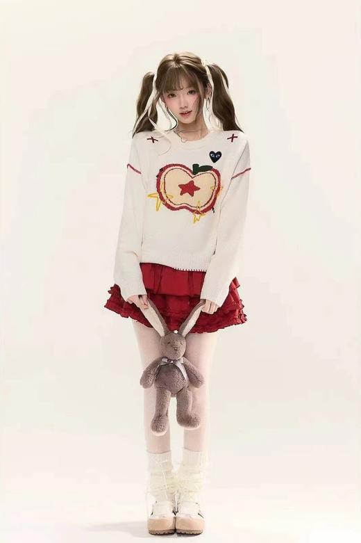 D121825童趣感基础圆领设计套头针织毛衣女 商品图5