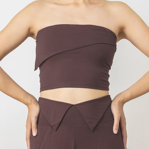 AddOne+1瑜伽普拉提运动上衣双层短款防滑抹胸瑜伽服背心 商品图0