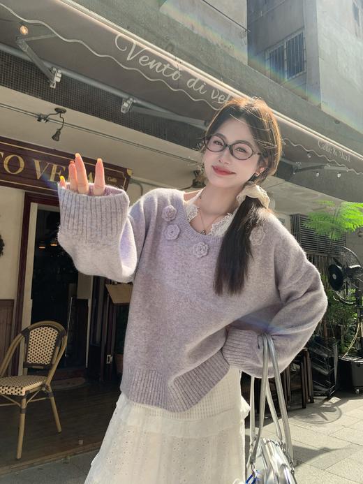 <曾小咸推荐>现货秒杀 ！微信超特价！花朵针织衫（含背心） 日常229.99 立减90 秒杀139.99！！ 商品图13