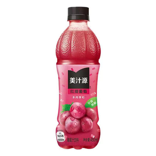 美汁源爽粒花语玫瑰风味葡萄汁饮料420ml 商品图0