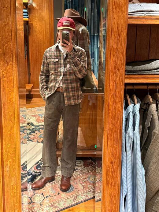 D121814精典复古风2025新款褶裥棉质灯芯绒长裤 商品图11