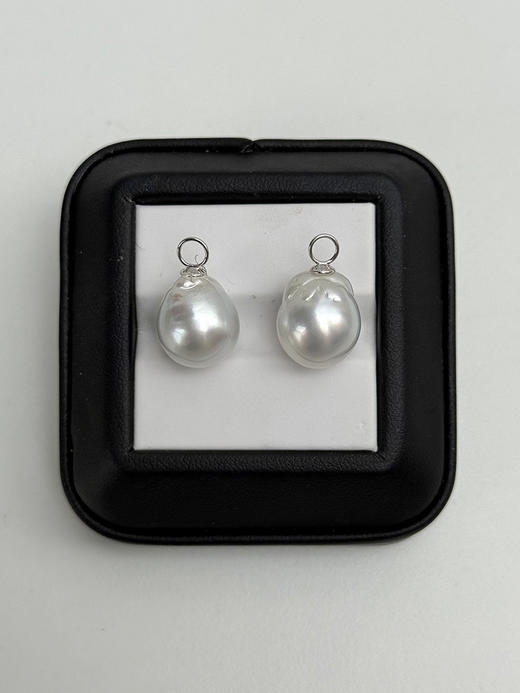 【挚友限定】(挂珠款)18K金可换珠耳夹 极光澳白珍珠巴洛克11-12mm（封板福利 无质量问题不接受7天无理由） 商品图4