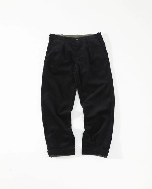 D121814精典复古风2025新款褶裥棉质灯芯绒长裤 商品图2