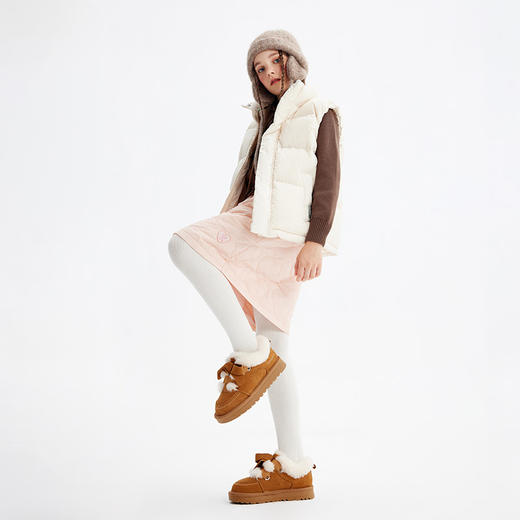 英氏中大童冬季缤纷保暖加绒加厚厚底防滑低帮雪地靴YHZL2542701 商品图2