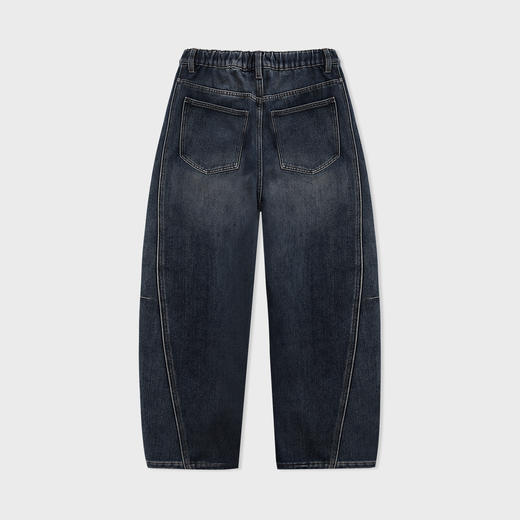 【新品上新】HX 冬季水洗弯刀牛仔长裤Z201540021101 商品图1