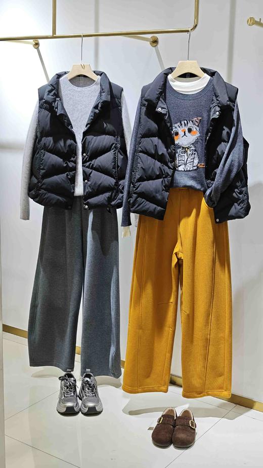 582794立领圆摆羽绒背心马甲，国标90绒子，鸭绒 商品图11