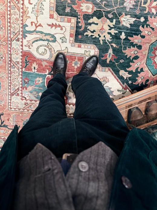 D121814精典复古风2025新款褶裥棉质灯芯绒长裤 商品图13