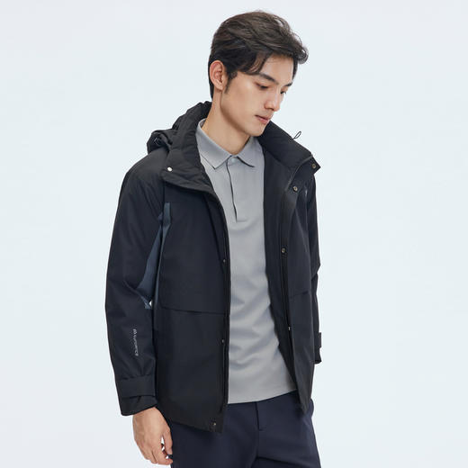 【门店同款&鹅绒】圣得西2025年冬季男士防风连帽羽绒服防寒外套 商品图2