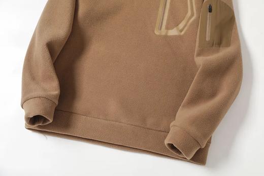 D121822秋冬双面绒防风保暖加厚加绒男士连帽套头休闲宽松卫衣。 商品图13