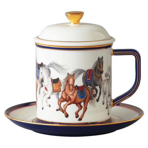 【自营】永丰源 马到成功三件套盖杯370m1-碧蓝）SG 商品图5