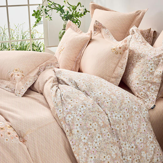 多喜爱 全棉磨绒床上用品四件套 青颜诗韵/秋日暖意hl 【新疆棉磨绒】【磨毛工艺】细腻软糯 花卉刺绣 宽边工艺 商品图3