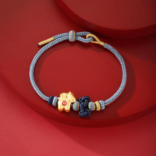 【云优选 】2026马上手绳系列合集 古法手工编绳绵柔红丝线18K金马型配饰过年喜庆红手绳手链 商品图5