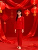【YW】无忧购【鸿运当‘红’】儿童内衣套装本命年大红色新年男女中大童秋衣秋裤家居服睡衣（截单后3-5天发货) 商品缩略图2