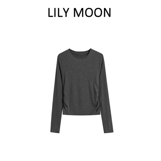 LILY MOON天丝羊毛设计感圆领长袖面膜T恤 商品图3