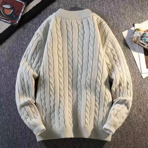 D121805秋冬季男士刺绣款半高领半拉链毛衣针织衫 商品图2