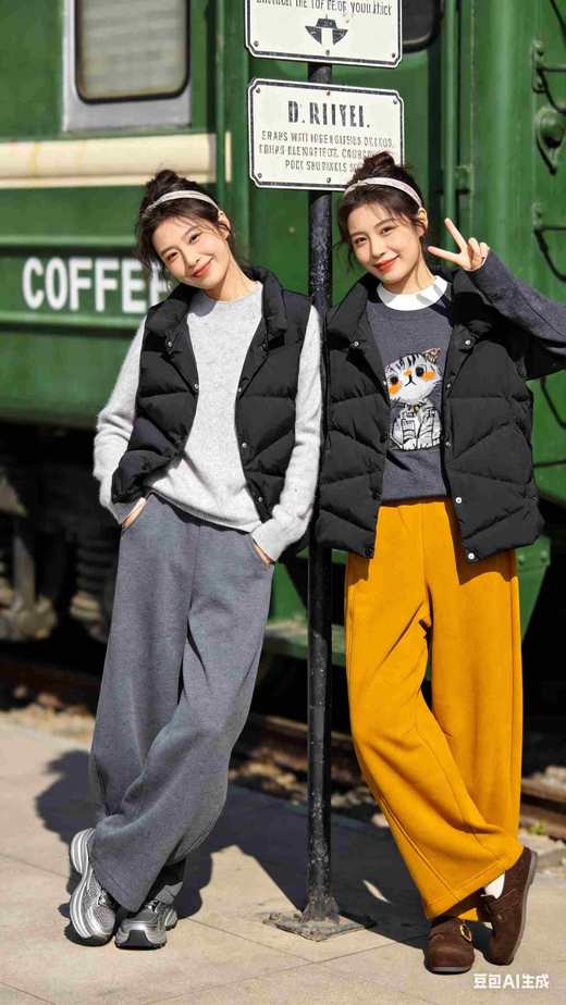 582794立领圆摆羽绒背心马甲，国标90绒子，鸭绒 商品图0