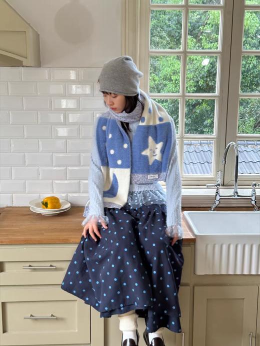 nothe Case布然/NC253225/「旷蓝星星」双面重工彩纱围巾 商品图3