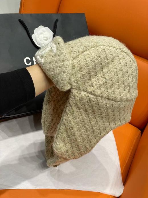 香奈儿 奶杏色针织护耳帽(COCO) 商品图4
