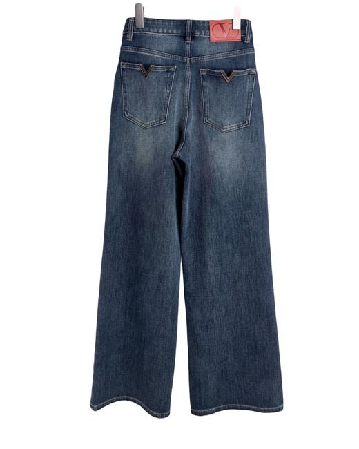 女款金属标口袋牛仔裤长裤la023 商品图1