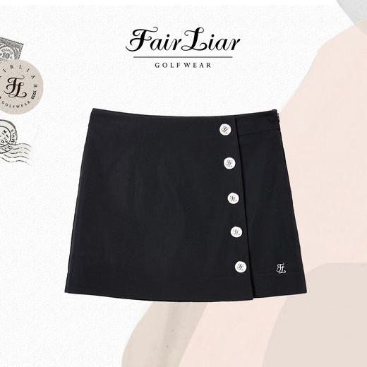 FL排扣A字裙，超有质感的版型!A字裙摆显瘦显高！W821615-37 商品图2