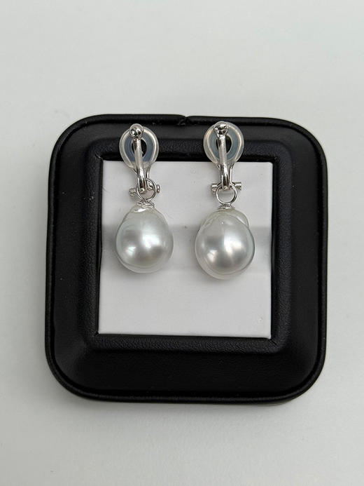 【挚友限定】(挂珠款)18K金可换珠耳夹 极光澳白珍珠巴洛克11-12mm（封板福利 无质量问题不接受7天无理由） 商品图5