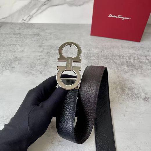 FERRAGAMO菲拉格慕男士双面皮带115cm  黑棕色 黑蓝色 商品图2