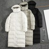 D121815九格长款连帽羽绒服轻盈保暖不厚重外套男女同款 商品缩略图0