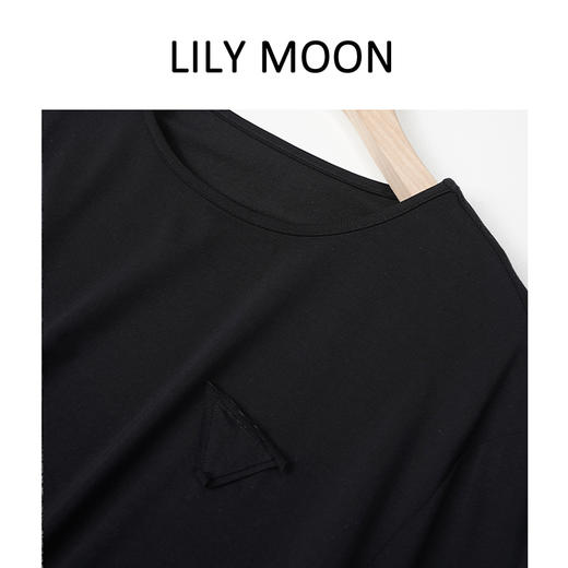 LILY MOON马油三角贴设计感打底衫 商品图3