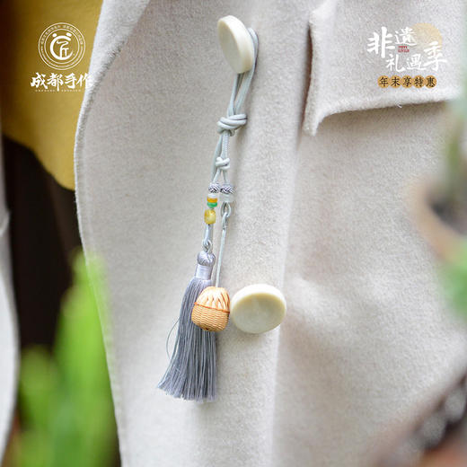 #非遗礼遇季#【道明竹编·毛衣链挂饰】成都手作非遗竹编挂饰 民族风项链长款吊坠 男女百搭潮秋冬【非物质文化遗产】【手工编制】清仓活动售完即止 商品图3