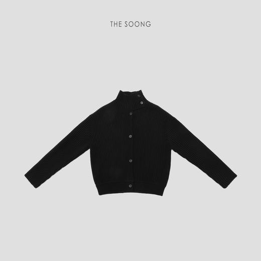THESOONG"自洽悦己"纯羊毛软糯立体坑条肌理半高领毛衣外套Y8415 商品图2