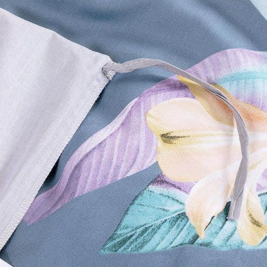 水星家纺全棉长绒棉60s抗菌印花四件套DH 芋见天南星 1.5米床 124800 商品图8