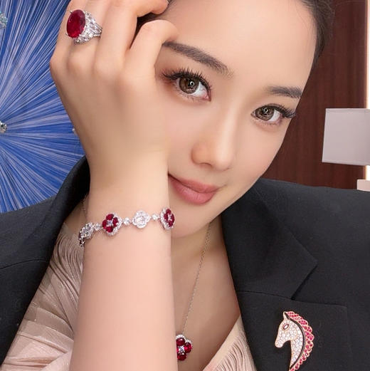 GAONAS  圣诞红 秋冬贵气百搭红色手链11793SR 商品图4