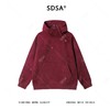 SDSA男士秋冬新款痞帅男装潮牌植绒斜按扣立领连帽卫衣百搭宽松潮 商品缩略图0