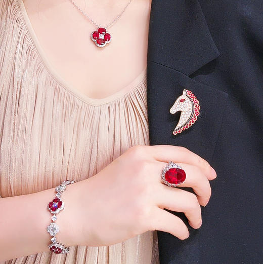 GAONAS  圣诞红 秋冬贵气百搭红色手链11793SR 商品图3