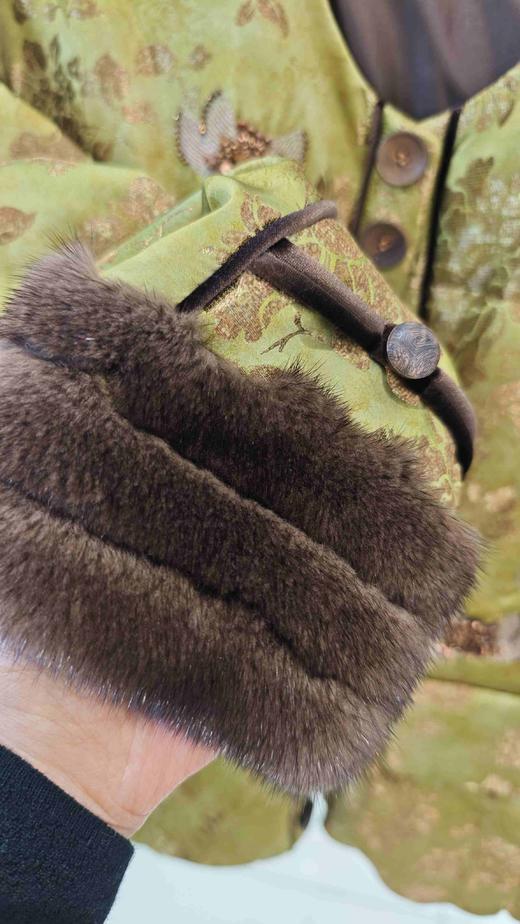 545239拼水貂毛短款鹅绒服 商品图6