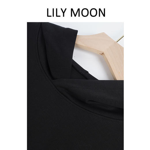 LILY MOON砂洗空气层连帽卫衣 商品图3