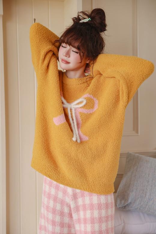 直发 奶乎乎的半边绒，韩国订单 加厚保暖套头睡衣套装 商品图7