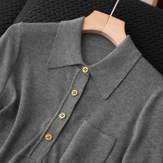 直发【M9088】超经典杨树林同款 翻领羊毛POLO衫 合身优雅 商品图6