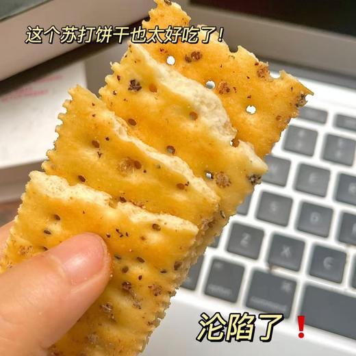 【鸡内金苏打饼干】配料超干净，0反式脂肪酸，0蔗糖，高膳食纤维，❌不添加防腐剂、香精、色素，不添加起酥油！黑松露+金华火腿的「天花板级」苏打饼，酥脆咸香，好吃到舔手指！ 商品图5