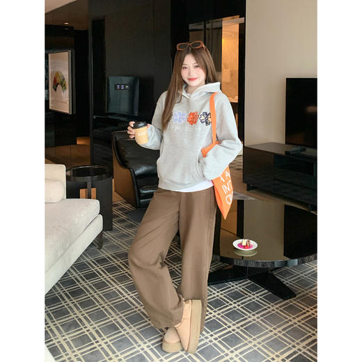 <曾小咸推荐>现货秒杀 ！微信超特价！韩系绣花加绒连帽卫衣 日常229.99 立减140 秒杀89.99！！ 商品图2