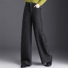 QYM 3572-Y加绒加厚毛呢裤时尚新款高腰阔腿裤厚款羊毛休闲裤 商品缩略图1
