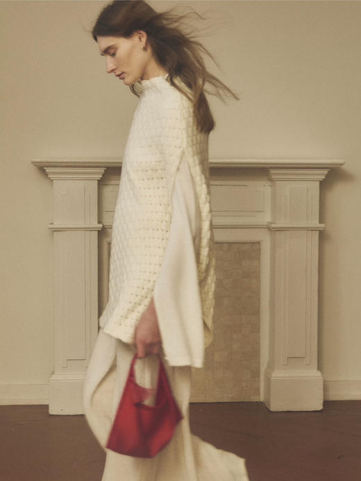 VC｜HD25011 Siv braid cape [ 斗篷披肩 白 ]【HOLIDAY】 商品图1