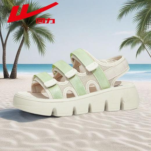 回力凉鞋女2025夏季ins潮厚底显高魔术贴休闲运动沙滩凉鞋子女款 商品图9