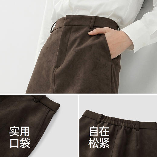 商场同款|森马半身裙女春季PU仿皮裙2026新款辣妹复古美拉德短裙 商品图3