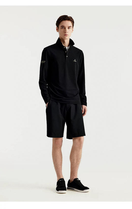 点此购买 比音勒芬秋冬季男款翻领高尔夫系列长袖POLO衫 ss 338207 商品图6