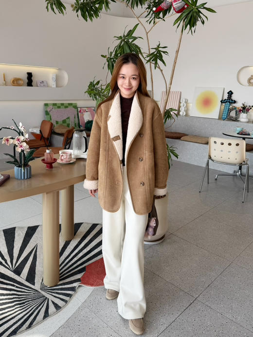 2512314    无领 颗粒羊毛🐑 双面外套 商品图6