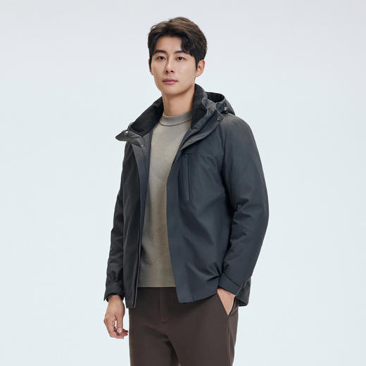 【门店同款&鸭绒】圣得西2025年冬季连帽拒水羽绒服防风保暖外套 商品图1